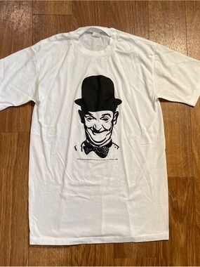 Vintage Laurel & Hardy 1988 T Shirt Single Stitch USA Comedy 50/50 Thin Medium